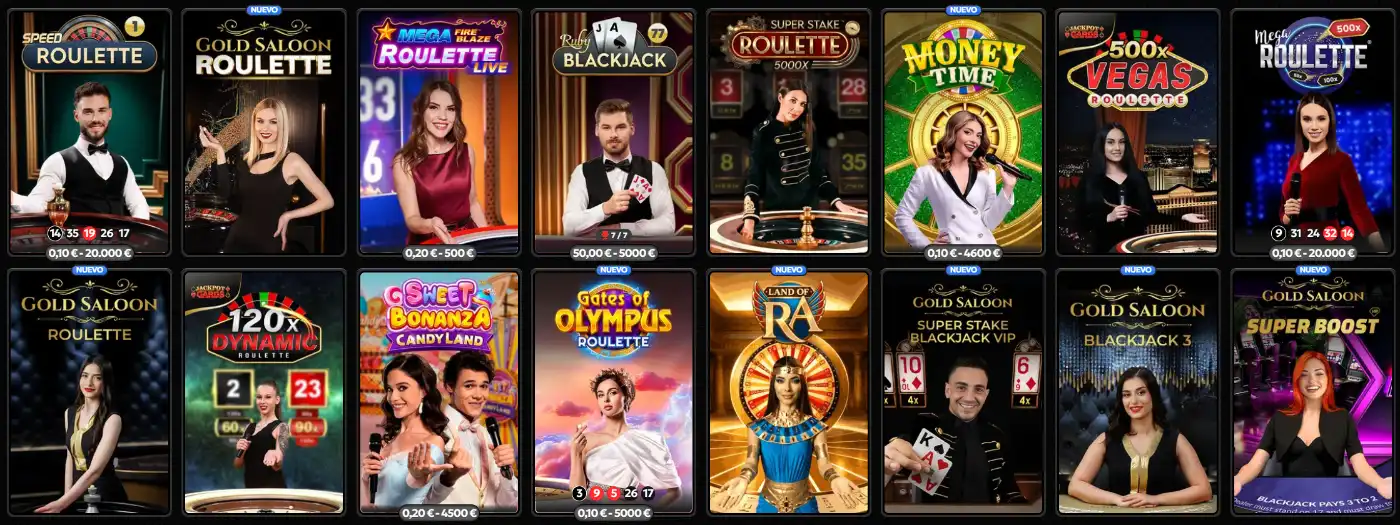 Spinsy Casino juegos de casino en vivo con ruleta, blackjack y crupieres reales
